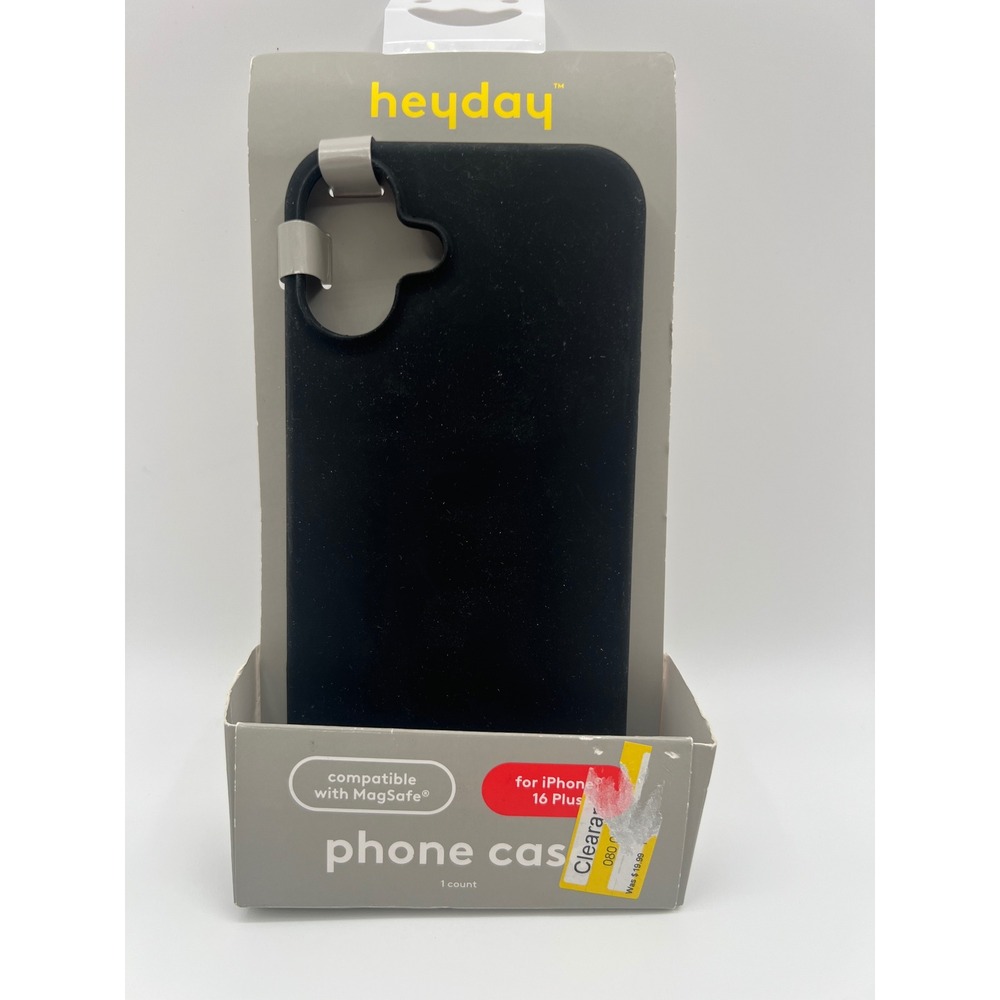 Heyday Apple iPhone 16 Plus Silicone Case MagSafe Compatible Black